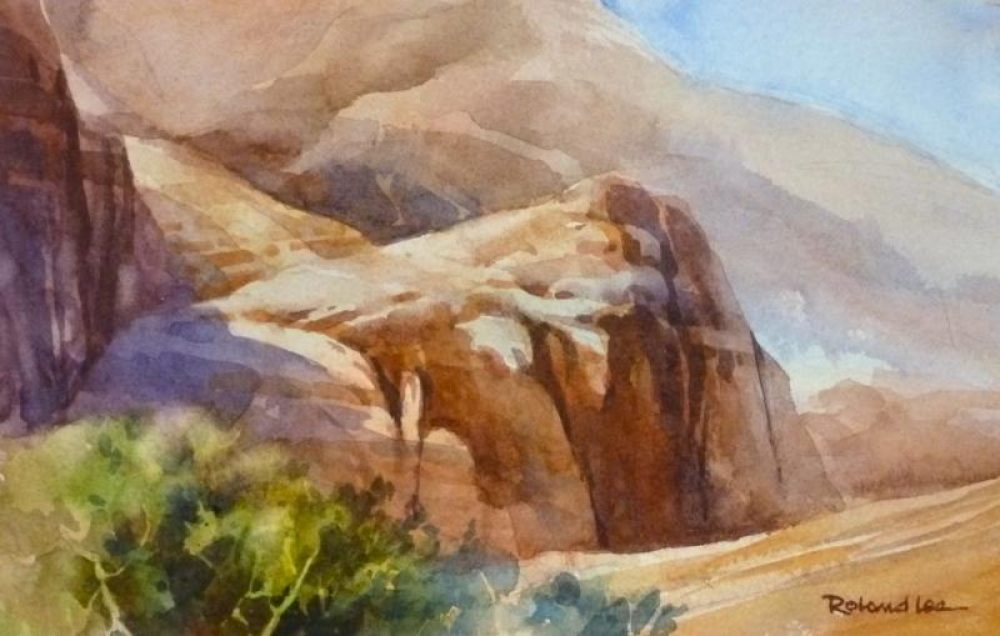 Rock Demo Painting of Snow Canyon - Painting of Snow Canyon Utah