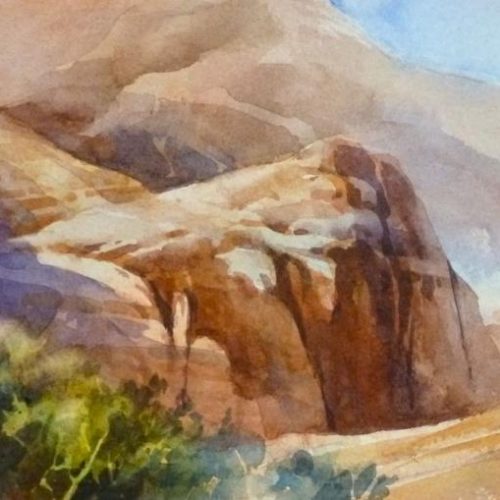 Rock Demo Painting of Snow Canyon - Painting of Snow Canyon Utah