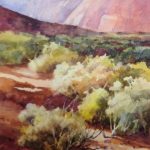 Through the Sage - Watercolor Painting of Utah Desert