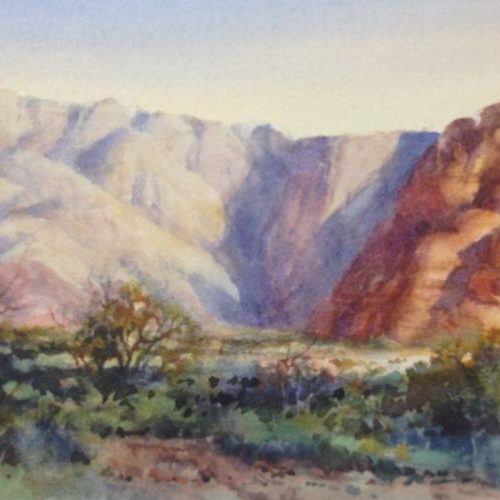 Snow Canyon White Cliffs - Painting of Snow Canyon Utah