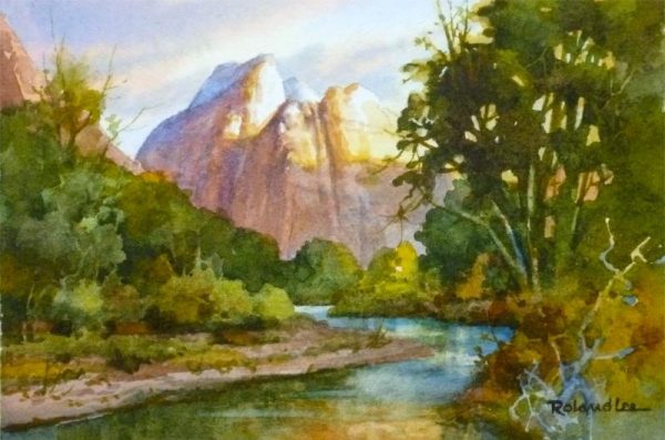 Painting of Cathedral Mountain Riverview