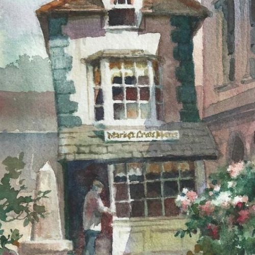 Crooked House at Windsor - Watercolor Painting of England