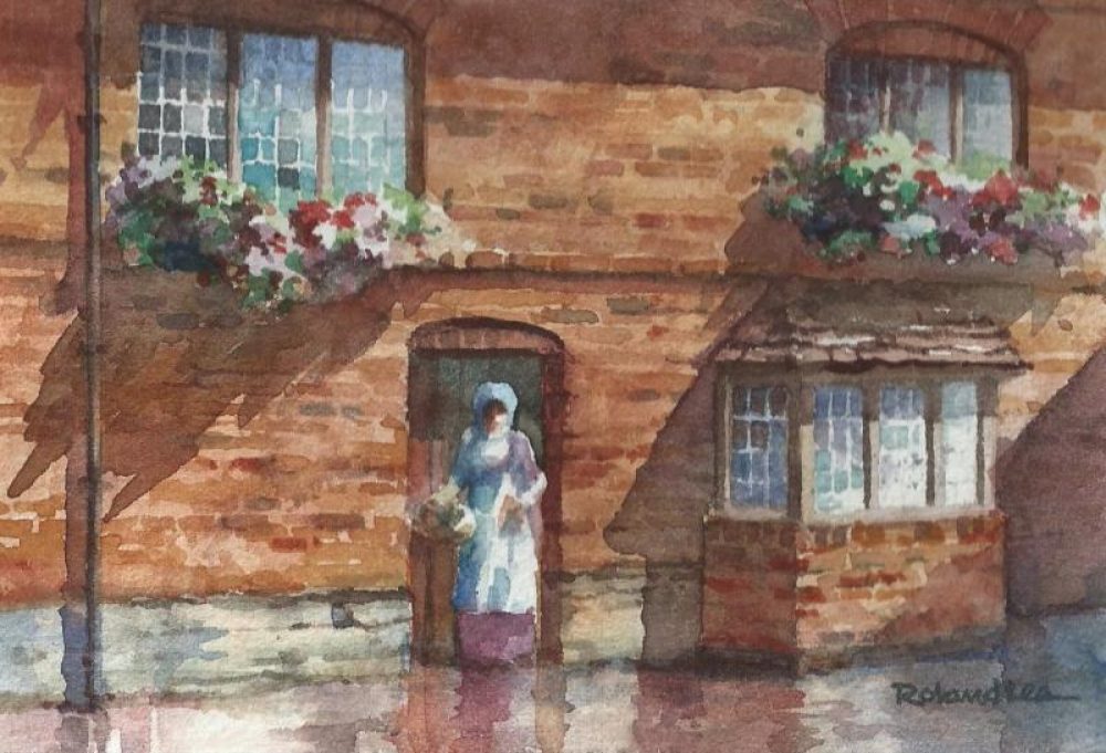 After the Rain - Stratford Upon Avon - Watercolor painting of Stratford-Upon-Avon England