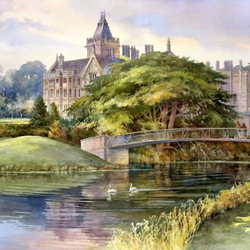 Adare Manor - Giclee Print - Giclee print from original watercolor painting of Adare Manor in Ireland