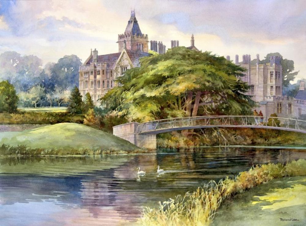Adare Manor - Watercolor Painting of Adare Manor in County Limerick Ireland