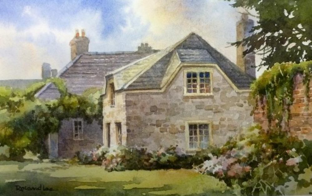 Carriage House at Adare Manor - Watercolor painting of Ireland