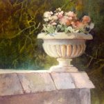 Sharons Flowers at Adare - Painting of Adare Manor