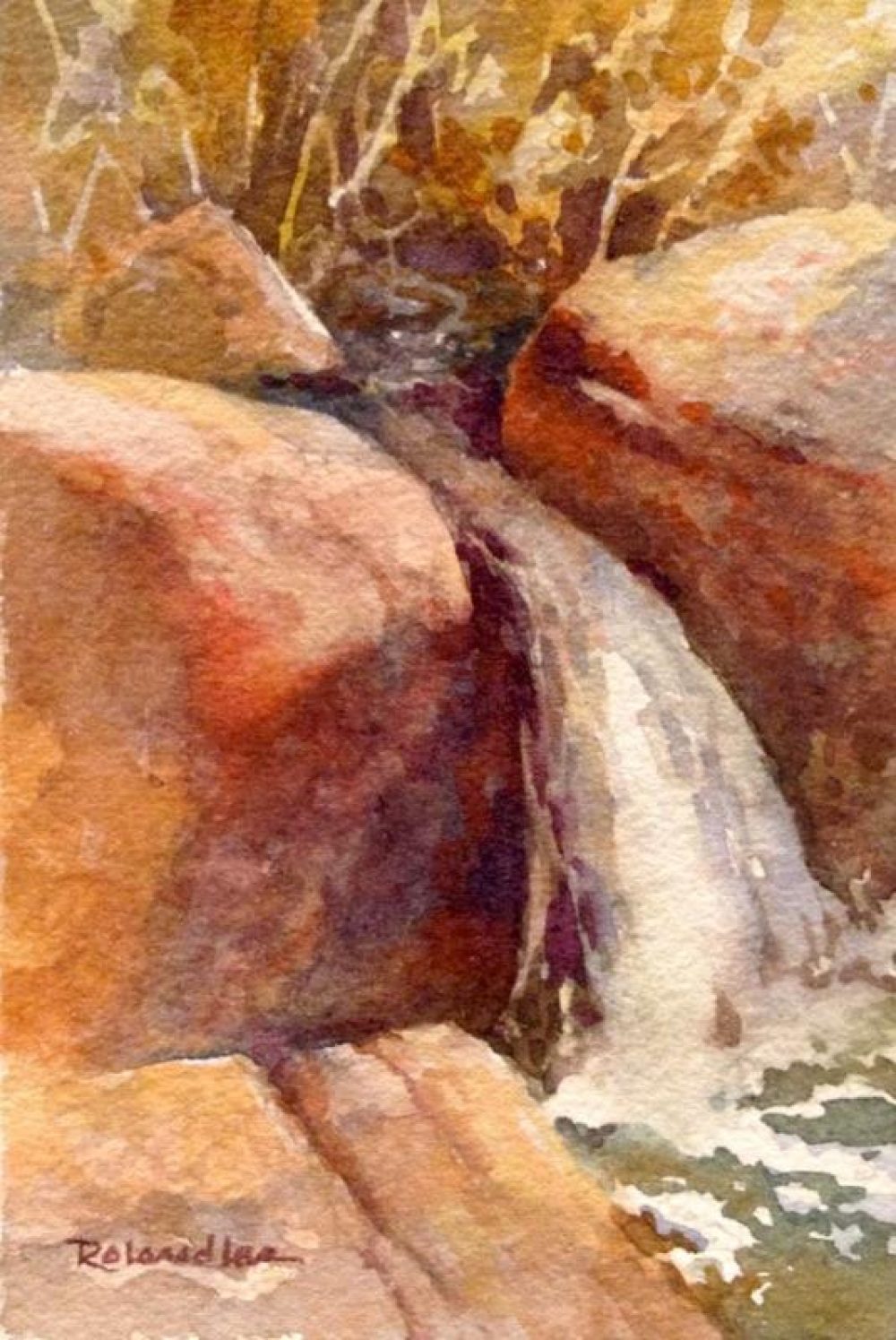 Pine Creek Zion - Watercolor painting of Zion National Park