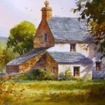 Yorkshire Dales Morn - Watercolor Painting of England Cottage
