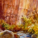 The Flow of Time - Watercolor Painting of River at Capitol Reef National Park