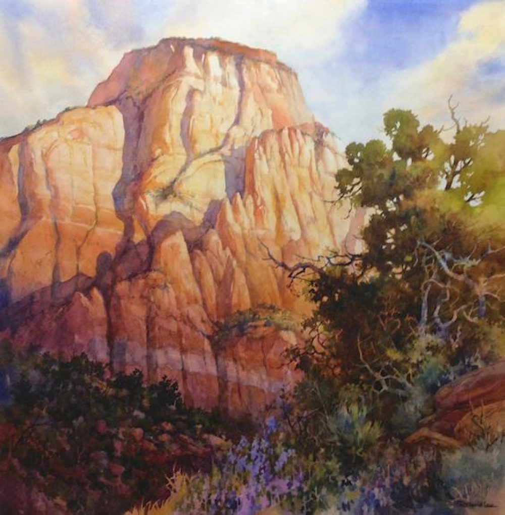 Rise and Shine - Zion - Watercolor painting of Zion National Park