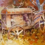 Old Fordson Tractor - Watercolor Painting of Mathews Ranch
