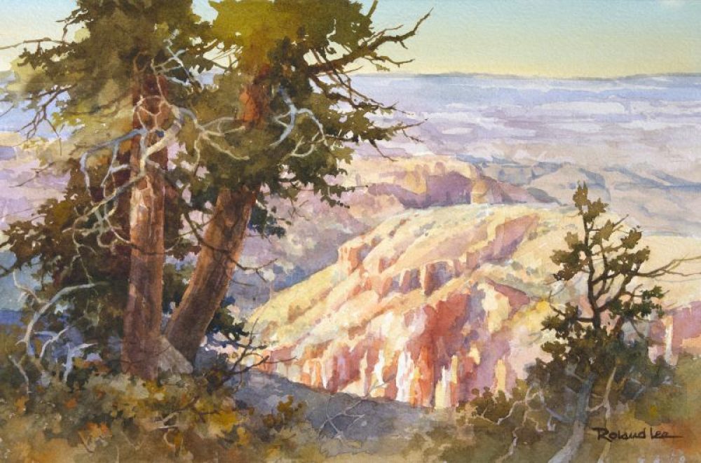 Sunset at Bryce - Watercolor Painting of Bryce Canyon National Park