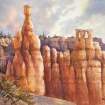 Thors Hammer Bryce - Watercolor Painting of Bryce Canyon National Park