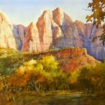 Zion Afternoon - Original watercolor of Zion National Park