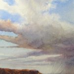 Desert Rain - Original watercolor painting of southern Utah desert