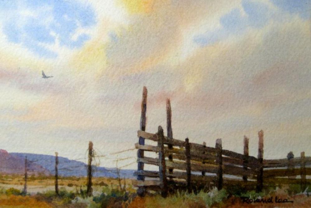 Big Skies - Watercolor Painting of Warner Valley in Southern Utah