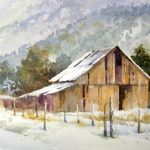 Pine Valley Snowfall - Watercolor Painting of Pine Valley Utah