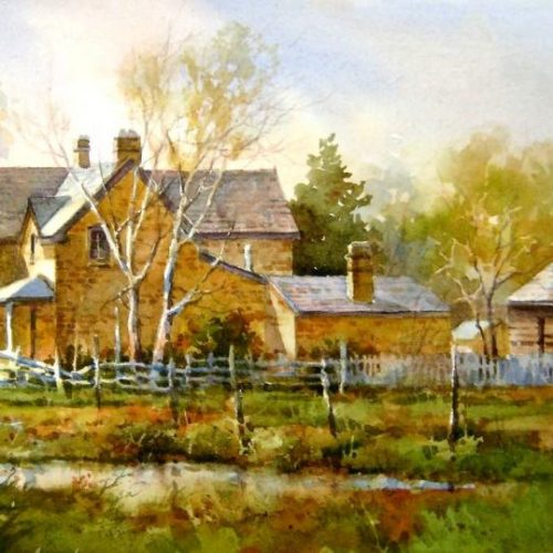 Aging Gracefully - Original Watercolor of old Utah Homestead