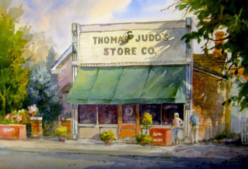 Judds Store - Original watercolor painting of Judds Store in St. George Utah