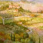 October in Tuscany - Watercolor Painting of Italy