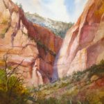 Somebody is Watching - Plein Air - Plein Air Watercolor Painting of Zion National Park