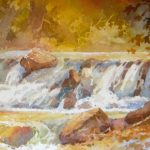 Patriarch Falls - Plein Air - Plein Air Watercolor Painting of Zion National Park