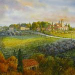 Tuscan Countryside - Watercolor Painting of Italy