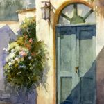 Italian Entryway - Watercolor Painting of italy