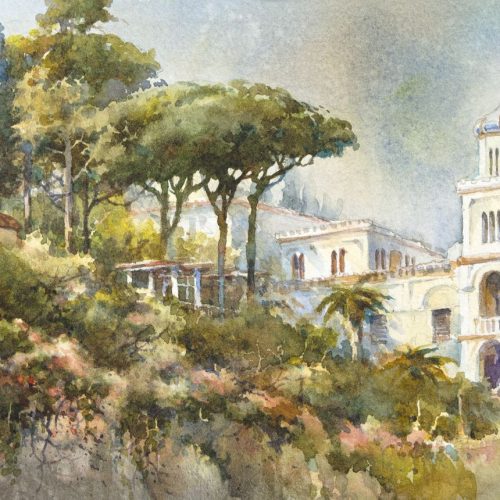 Isle of Capri - Watercolor Painting of Italy