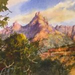 Eagle Crags - Watercolor Painting of the Eagle Crags near Zion National Park