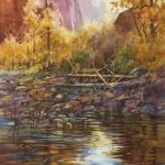 Ripples Along the Virgin - Watercolor Painting of The Virgin River in Zion National Park