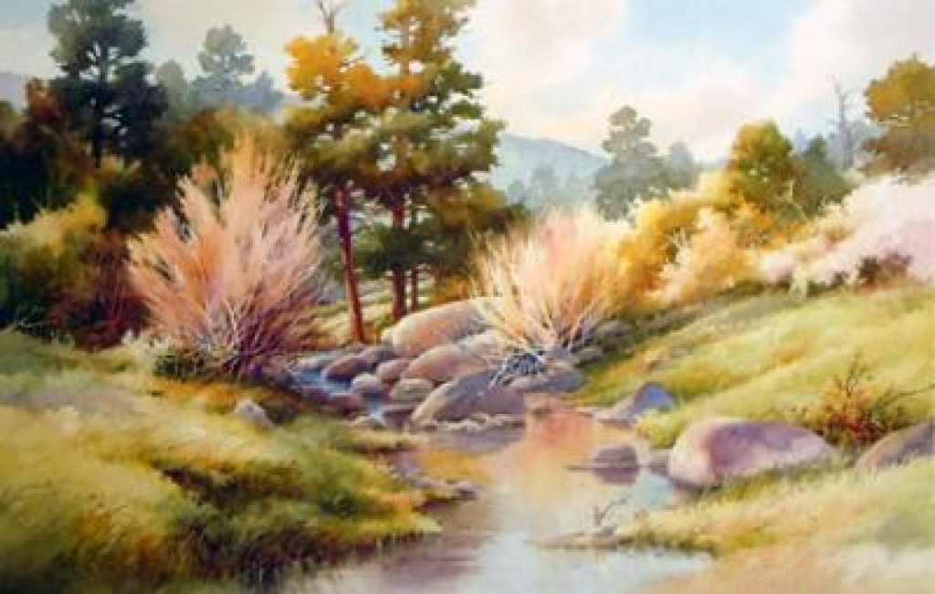 Watercolor Painting Techniques – Quiet Creek – Roland Lee