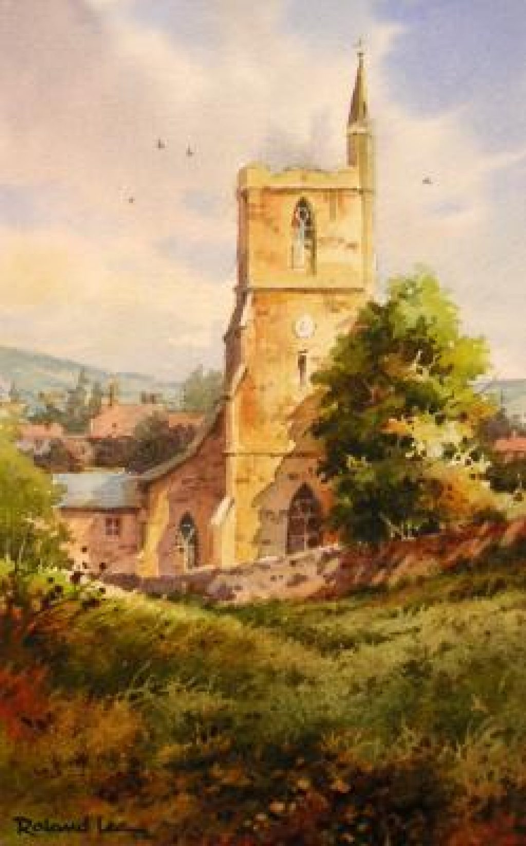 Watercolor Painting Lesson English Church Roland Lee