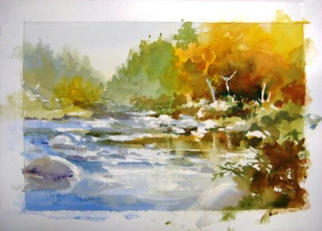 How to Paint Water Peaceful River Roland Lee
