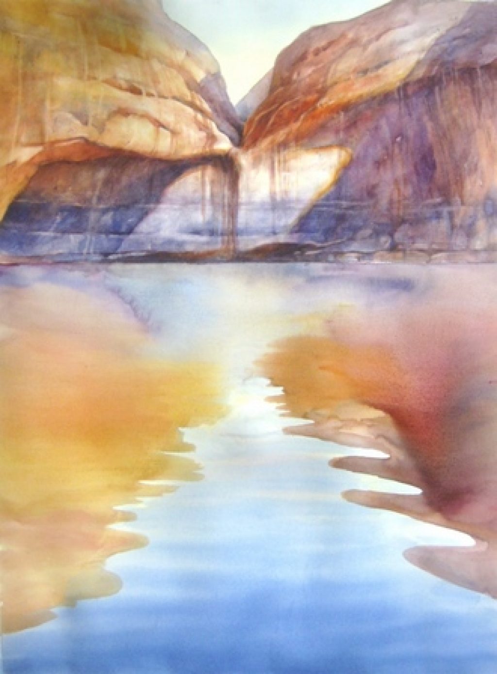 Figure 5 - Reflections of Solitude - Watercolor painting of Lake Powell by Roland Lee