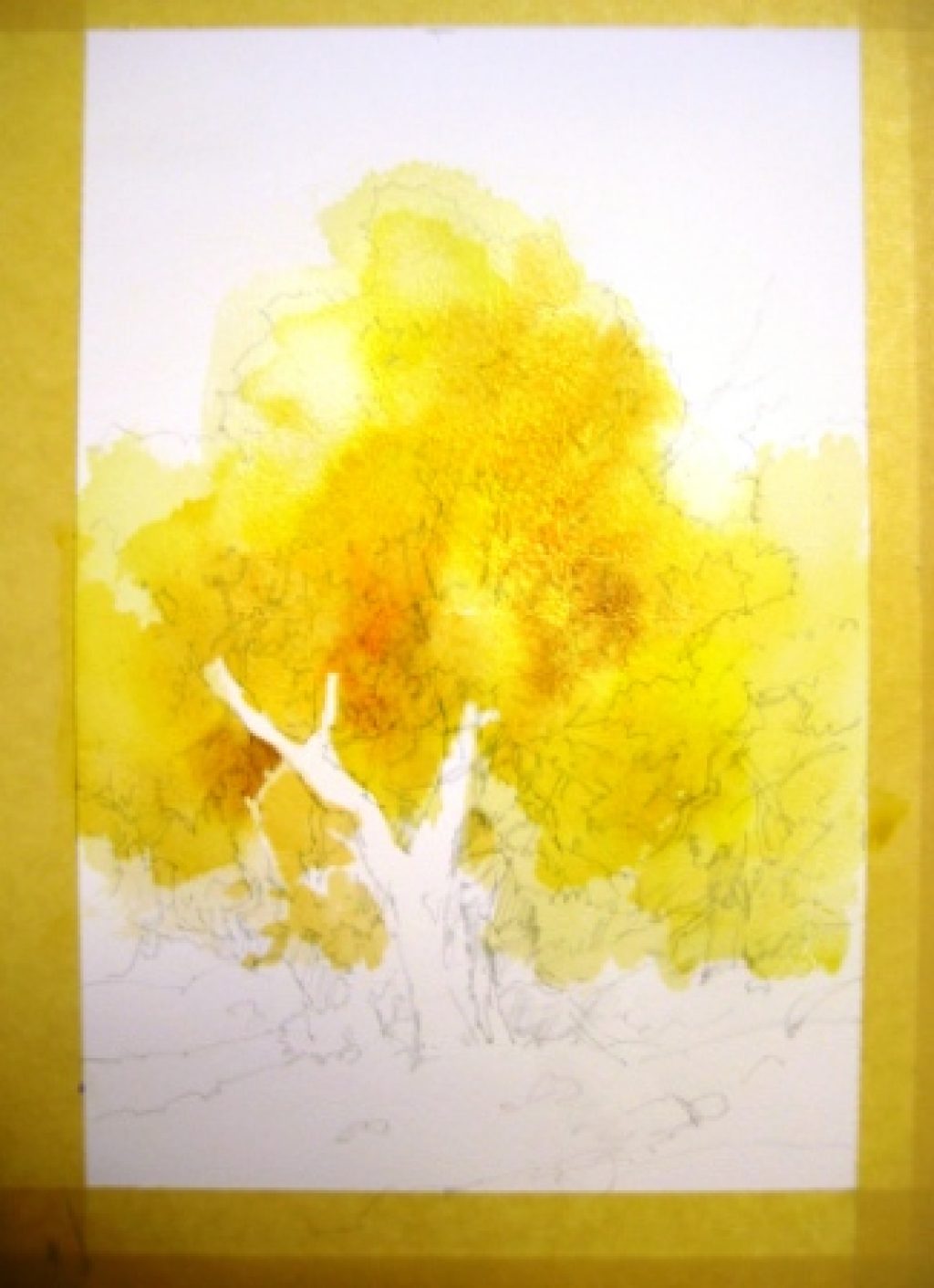 How to paint Foliage Using Negative Painting in Watercolor