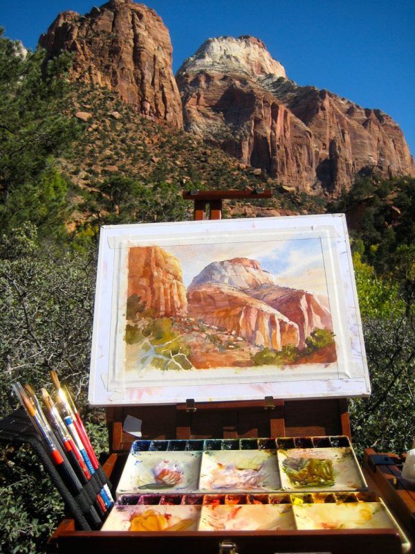 East Temple Morning – Plein Air