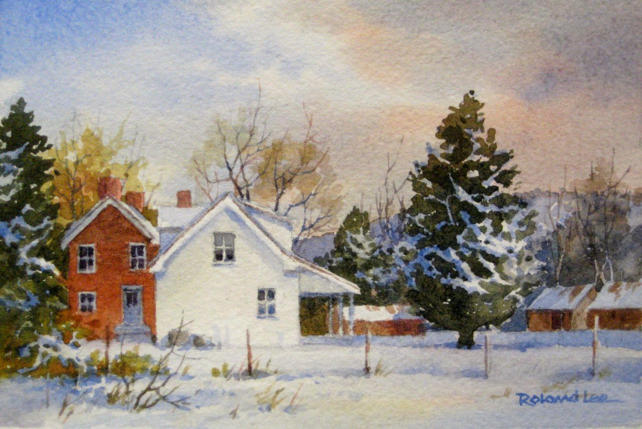 Two Little Pine Valley Snow Scenes - Roland Lee