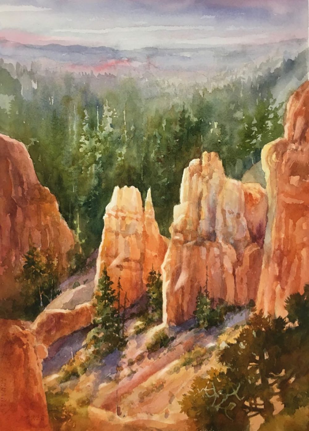 Bryce Canyon Original Watercolor painting