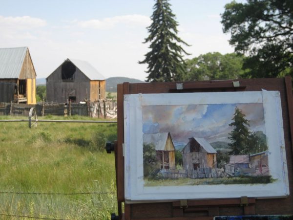 Barns at Alton – Plein Air Maynard Dixon