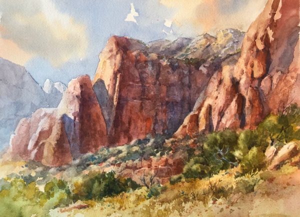Cliffs at Oak Creek – Plein Air