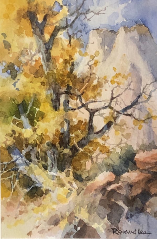 Courtyard Cottonwoods – Plein Air
