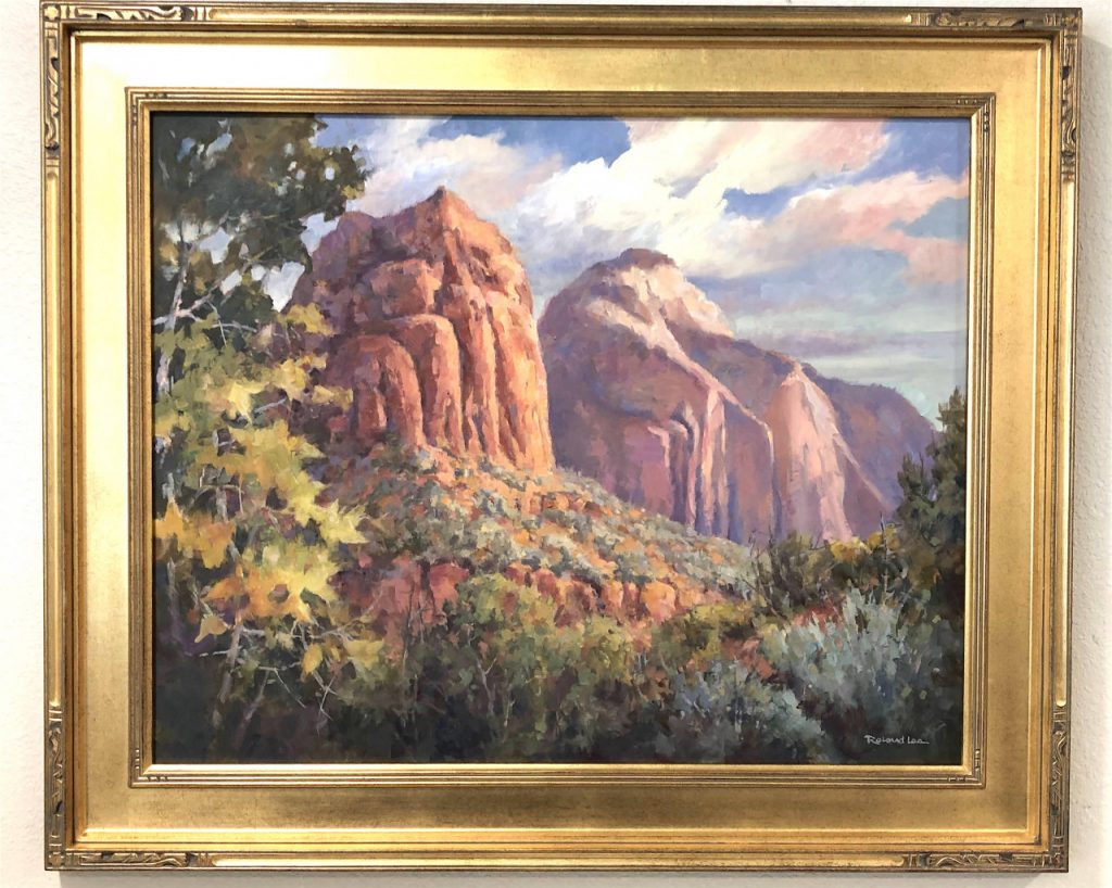 Zion Mt. Spry and East Temple Oil Painting – Roland Lee