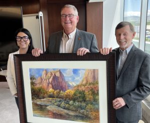 Zion Forever Project Gifts Painting to Outgoing CEO Lyman Hafen