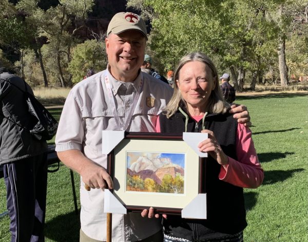 Zion Plein Air Castle Rock 6 x 9